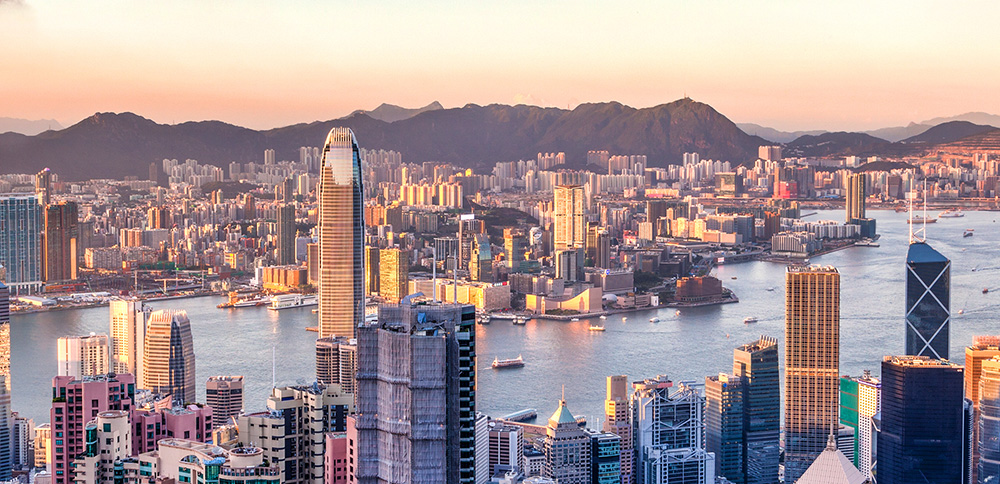 Hong Kong skyline and harbour