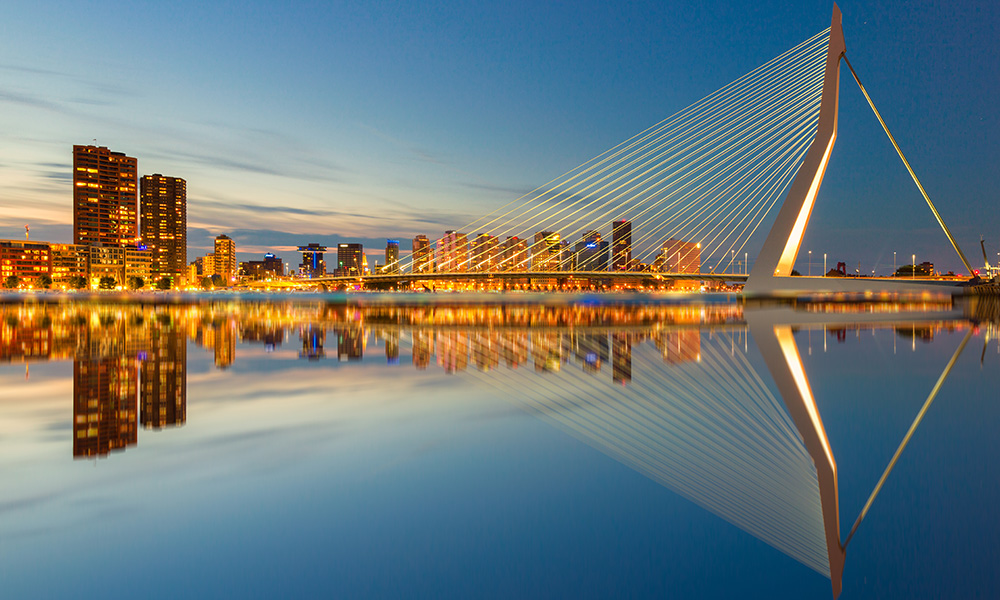 Photo of Rotterdam waterfront.