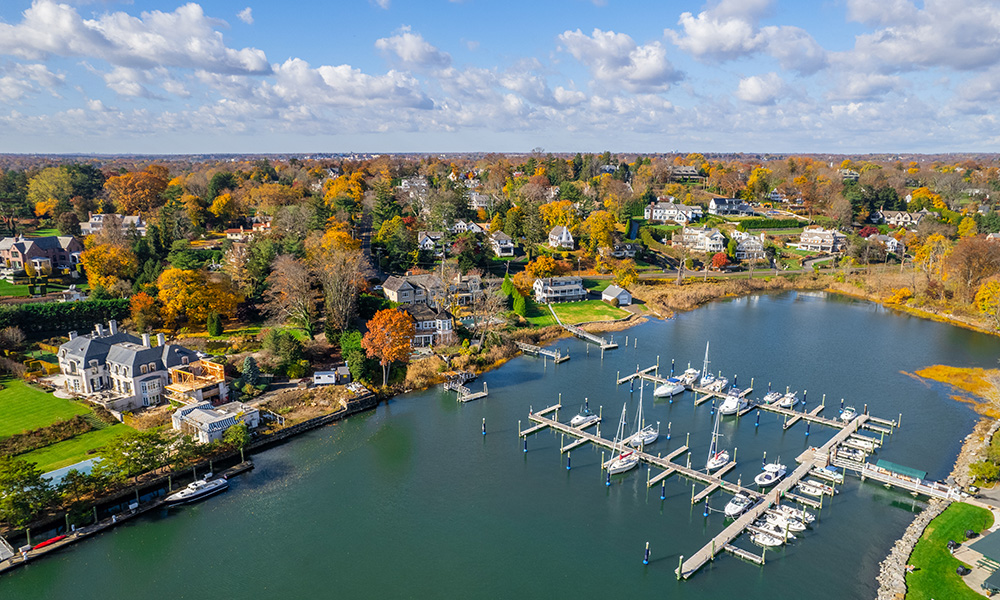 The waterfront at Stamford Connecticut.